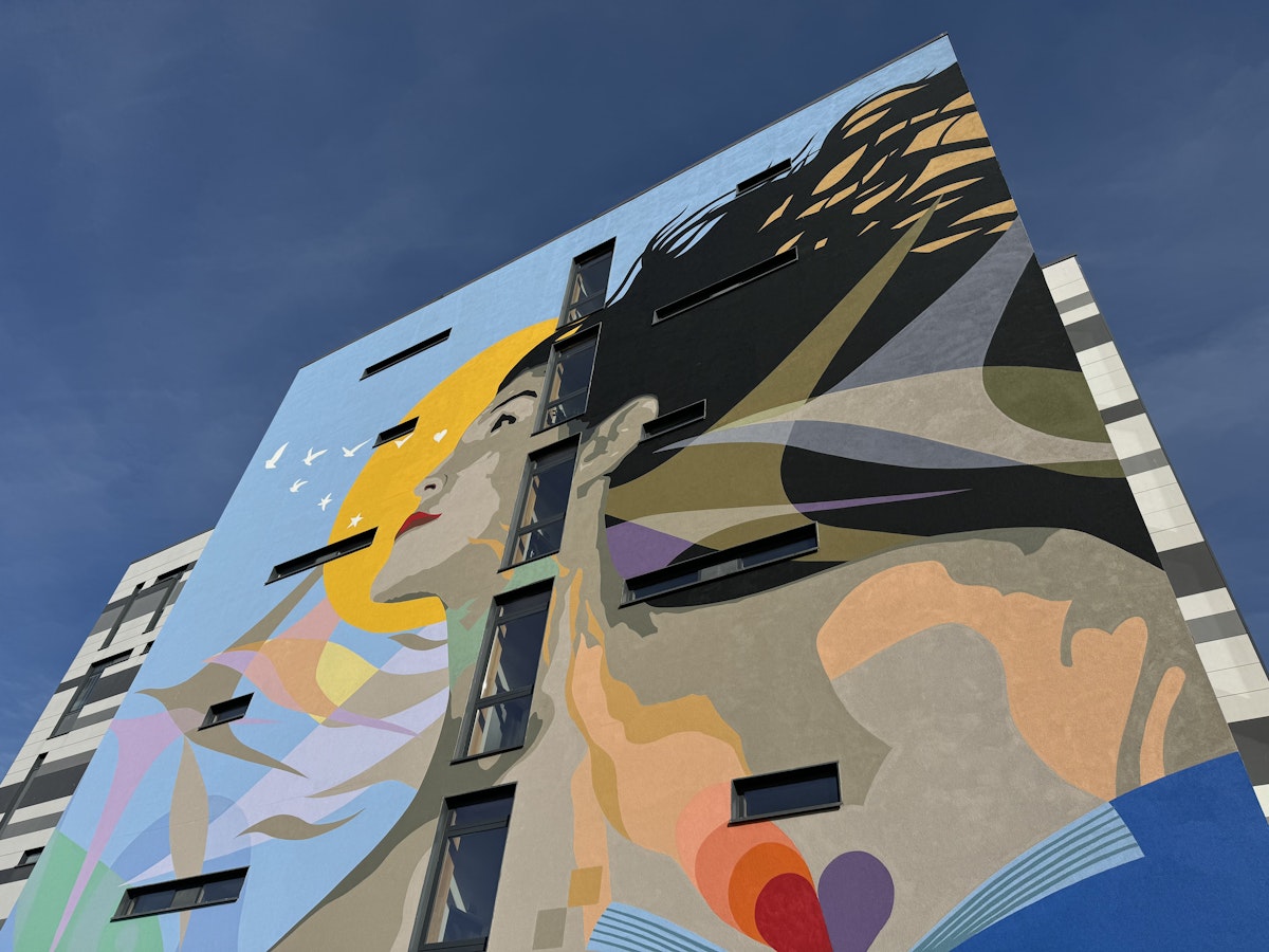 ‘ATMA Youth Mural’ on the James Hehir Building by ATMA during the Art Eat & Wild Walls in 2024